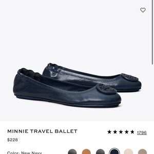 Tory Burch Blue Ballet Flats